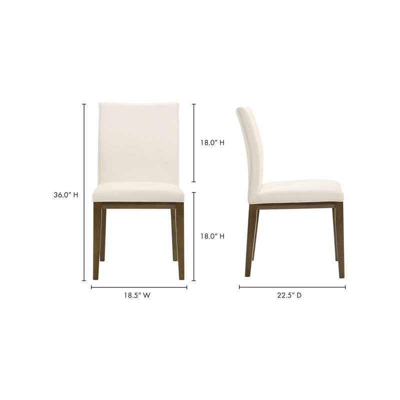 Arden Leather Dining Chair, White