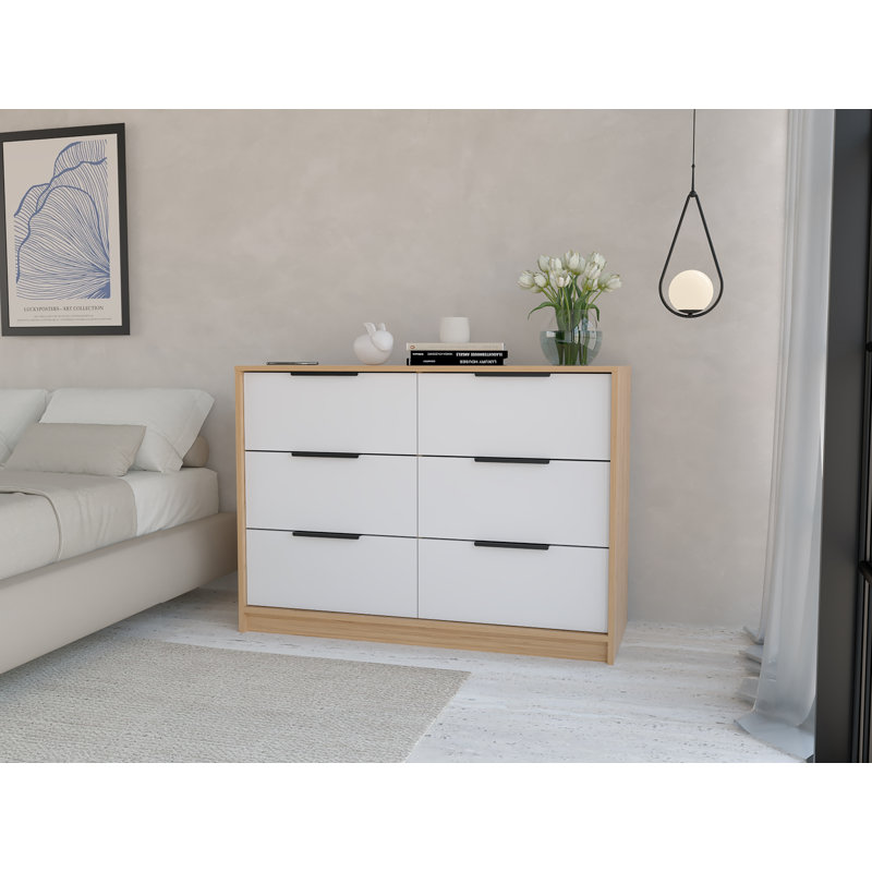 Commode 4 tiroirs Jardin, Blanc