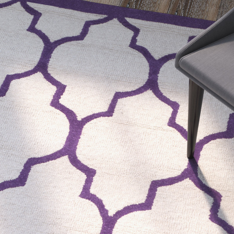 Rotteck Geometric Wool Hand Woven Area Rug, Square 183 cm