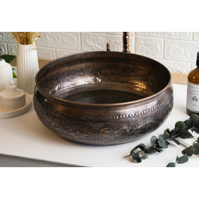 ALFIQ 469.9mm L x 469.9mm W Copper Circular Sink