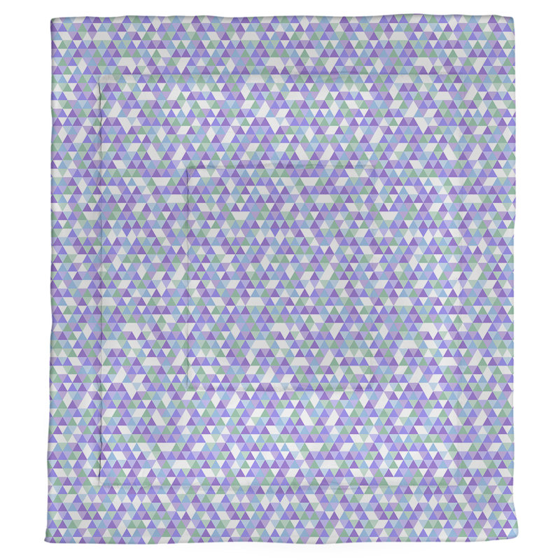 Édredon simple réversible Katelyn Elizabeth, Édredon très grand, Bleu / Mauve