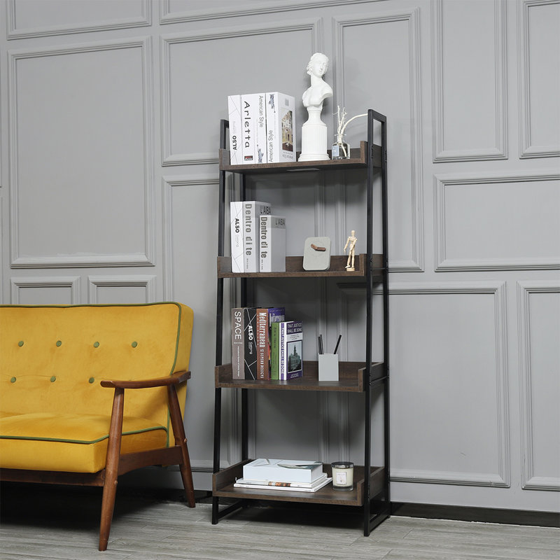 Rashard 152.4cm H x 60cm W Stainless Steel Ladder Bookcase