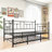 Twin Size Daybed Metal Frame With Trundle Set, Twin Day Bed Sofa, Daybed And Roll Sofa Bed For Guest Room, Bedroom, Living Room, Victorian Style, Black