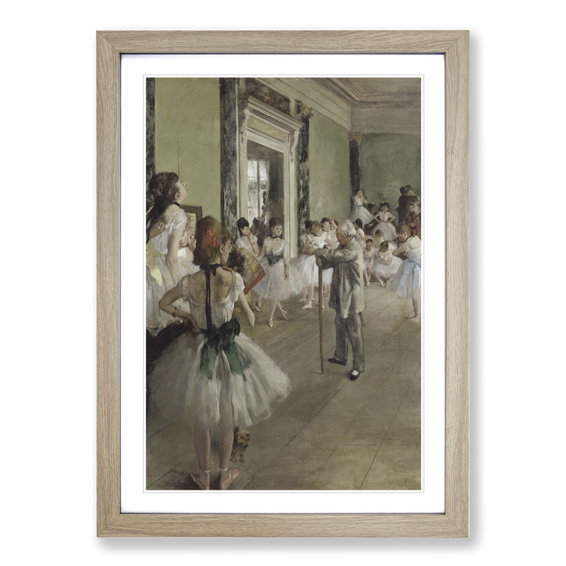 The Ballet Class Vol.1 by Edgar Degas - Picture Frame Painting, 48cm H x 36cm W x 2cm D, Oak
