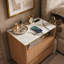 Table de chevet intelligente à 2 tiroirs de 50 cm (19,7 po) de largeur, avec éclairage DEL RVB contrôlé par application et station de recharge-2004261629