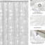 iDesign Daisy Waterproof PEVA Shower Curtain with 12 Metal Grommets - 72" x 72" – White/Frost