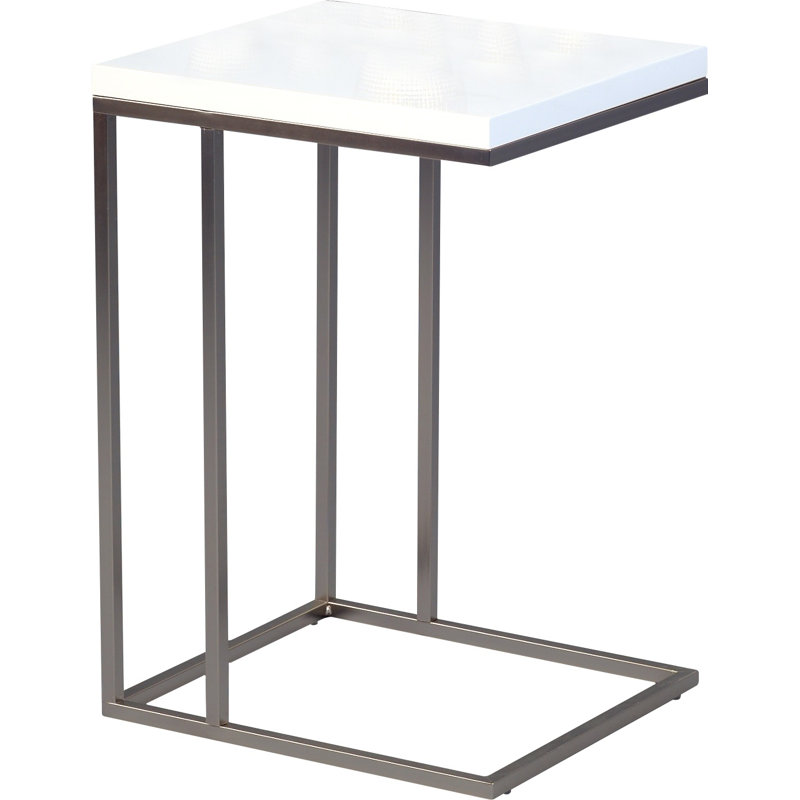 Cali Side Table, Metal with Stainless Steel Effect