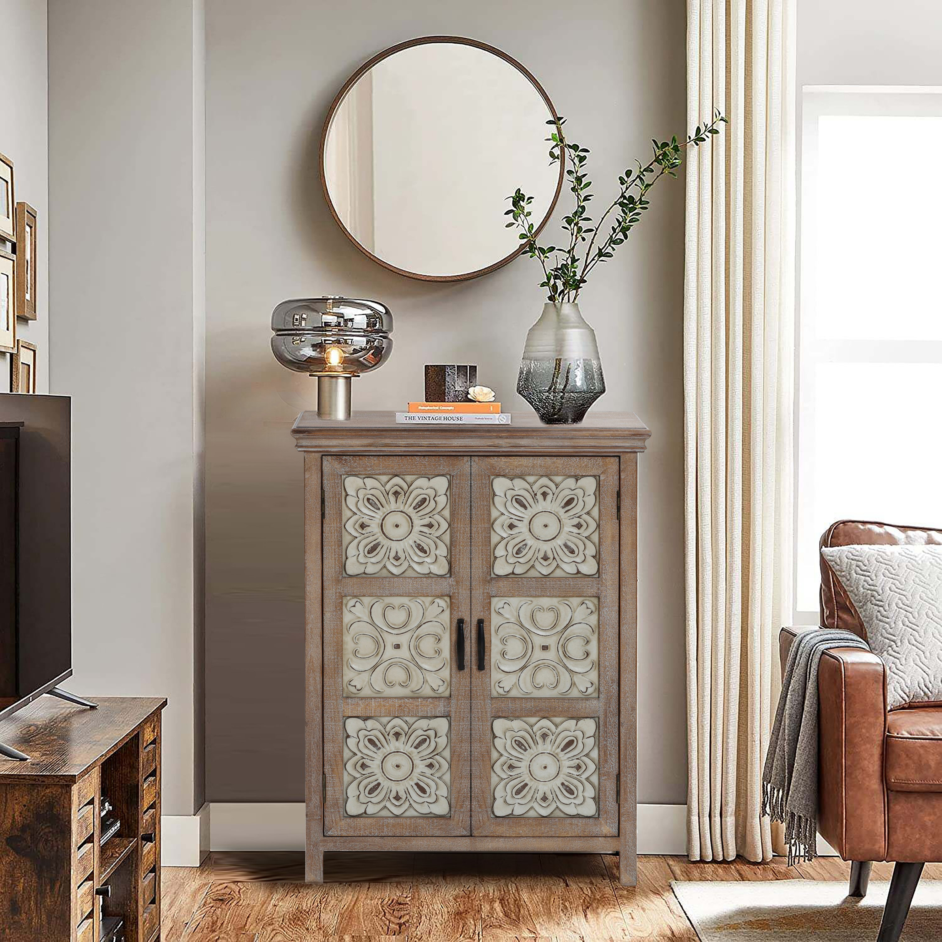 Accent on sale cabinet farmhouse