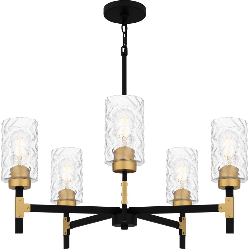 5 - Light Steel Dimmable Chandelier