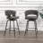 28 Inch Technical Leather Woven Bar Stool Set, 360 Swivel With Backrest And Footrest, Ideal For Kitchen Islands And Bars-1037530690