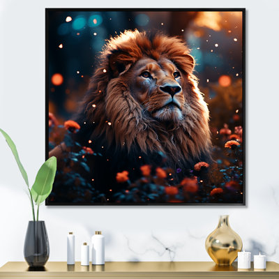 Royal Lion Portrait III - Décoration murale animal lion