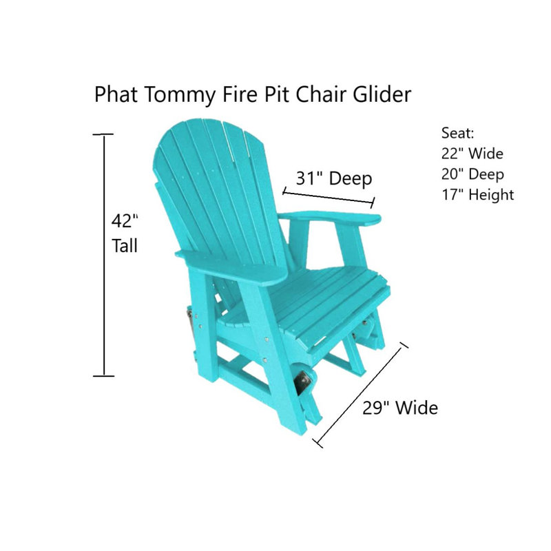 Phat Tommy Ultimate  Campfire Glider Chair, Teal