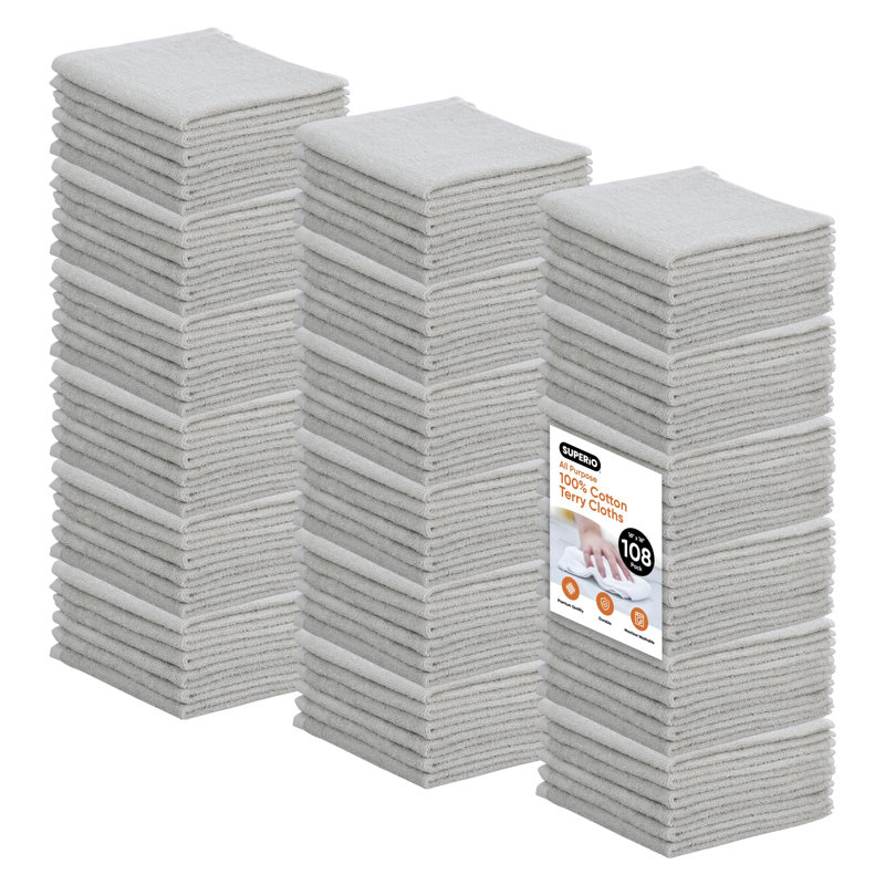 Lingettes nettoyantes 100% coton Superio