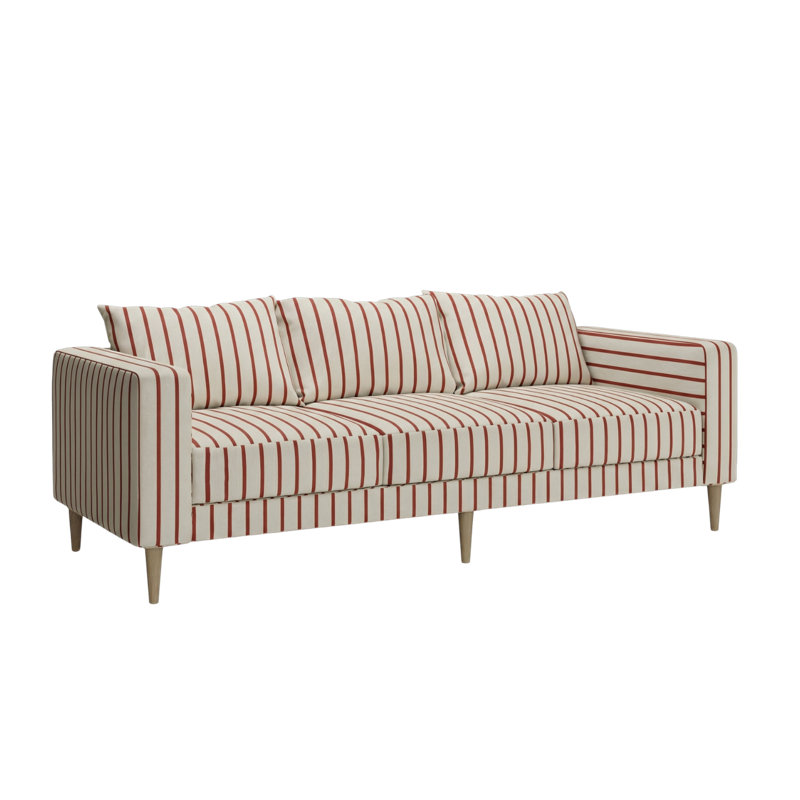 Essential Sofa, Brick Striped Hemp Blend, Natural