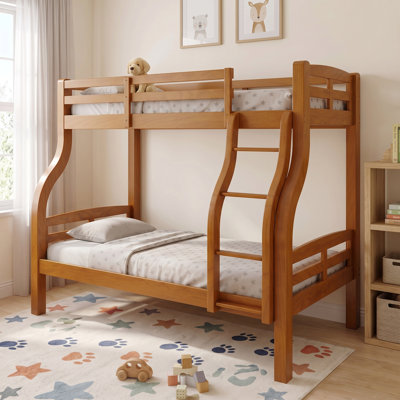 Woodcliff Wood Twin Over Full Bunk Bed with Attached Ladder
