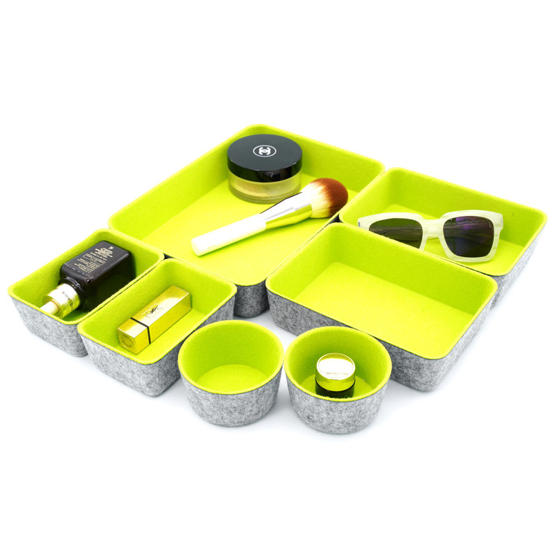 2.4'' H x 7.9'' W x 10.8'' D Organizer Set, Green