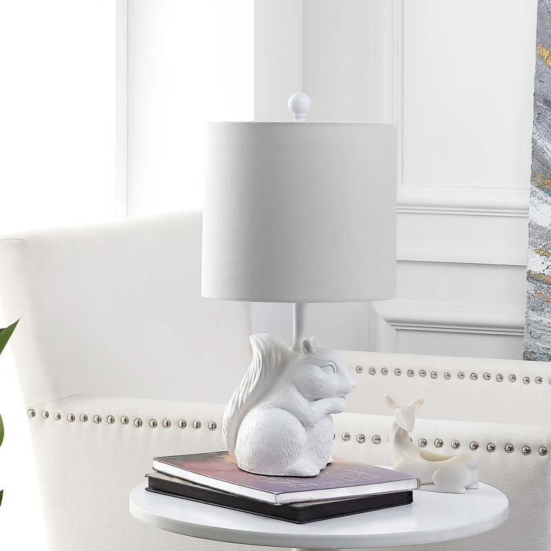 Edmund Ceramic/Iron Table Lamp, White