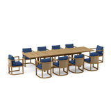 Junus Outdoor 7 - Piece Teak Dining Set with Cushions