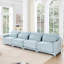 Four - seater chenille sofa with lumbar pillow,Ergonomic, solid wood frame, high - resilience sponge, easy install,Suits hotels, lounges-1032909806