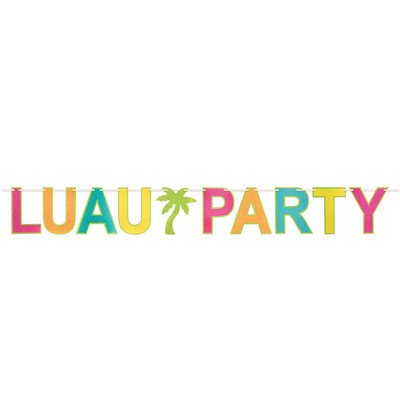 Ensemble de 12 banderoles Luau Party 8 pi x 7 pi Luau
