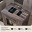 Table de chevet moderne avec station de charge, grande table de chevet de 24 po avec tiroirs et tablette ouverte-2093506228