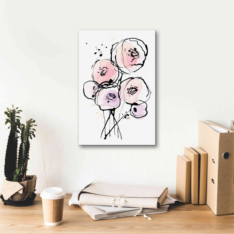 «Pink Mod 2» par Lesia Binkin, impression sur toile, H 18 po x l 12 po x P 0,75 po