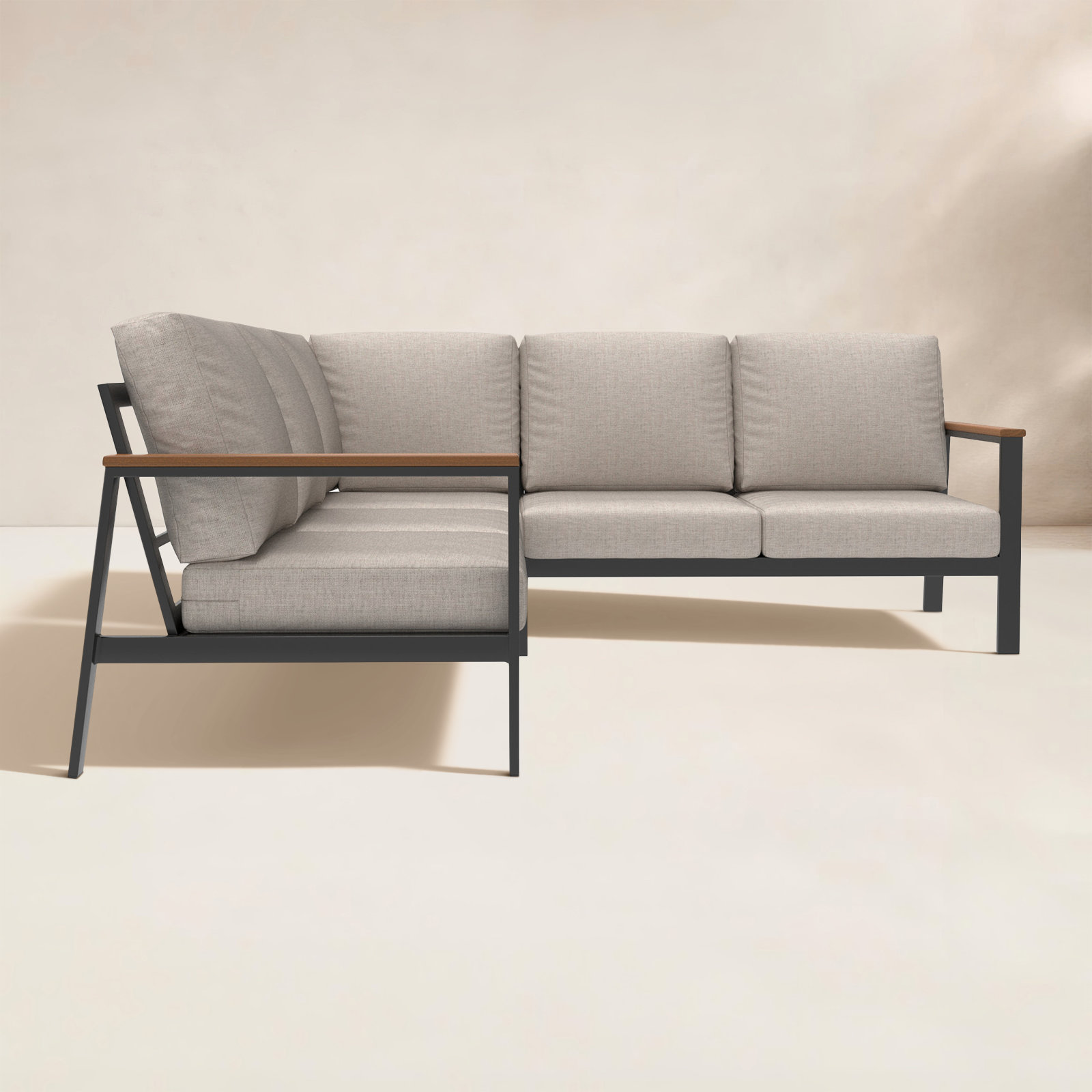 Townsend 87" Sunbrella® Patio Sofa, Cast Silver Sunbrella®, Geometric