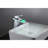 Sumerain Contemporary LED Waterfall Bathroom Sink Faucet, Single Handle Single Hole Vessel Faucet with Color-Changing Temperature-Sensing Light, Chrome