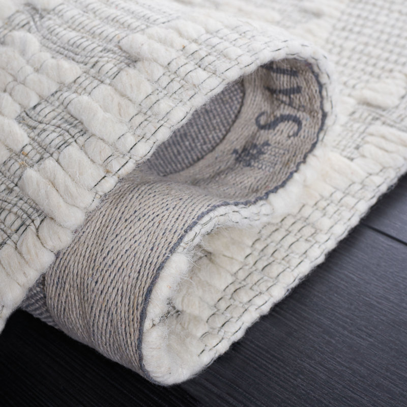 Tapis géométrique en laine et en coton tissé à la main Altis, Rectangle 8 pi x 10 pi