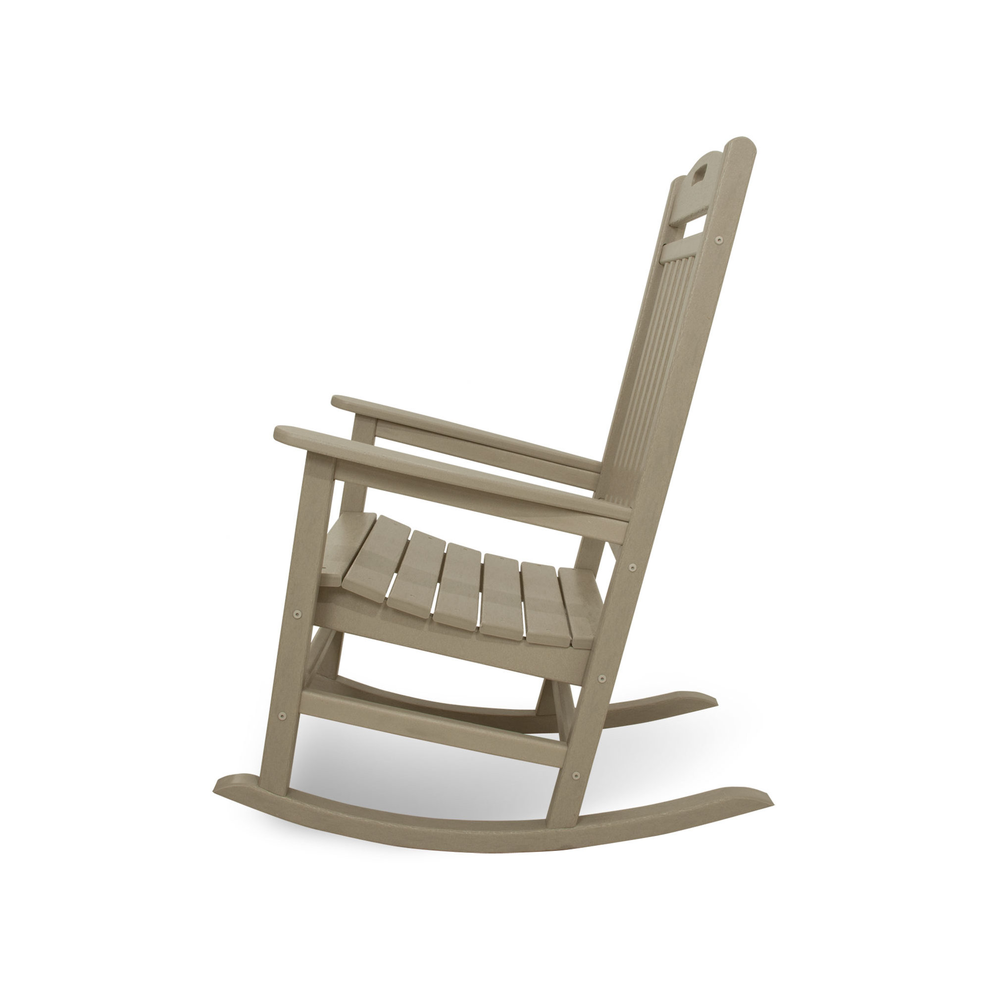 POLYWOOD Yacht Club Rocking Chair, Beige