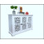 Buffet vintage avec 3 portes sculptées, parfait pour la cuisine, la salle à manger et les espaces de vie
