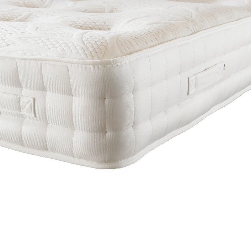 Arville Upholstered Bed with Mattress, Silver Linen, Small Single, 2 Drawers