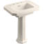 Kathryn Fireclay 27" Pedestal Bathroom Sink with Overflow-565443931-539127063