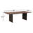 Roberto Acacia Solid Wood Top Metal Base Dining Table