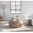 38.58"Three-Dimensional Embossed Pattern Design American Retro Style Coffee Table