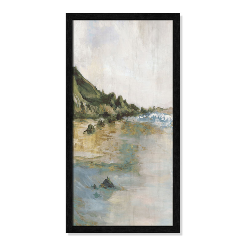 Tide’s Edge Print by Casa Fine Arts, Black, 25" H x 13"W x 0.75" D, Framed Print without Mat