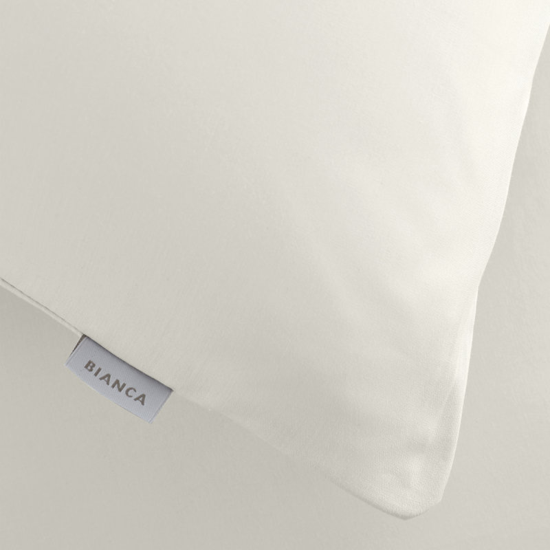 200 Thread Count 100% Cotton Standard Pillowcase Pair, 50 x 75 cm, Cream