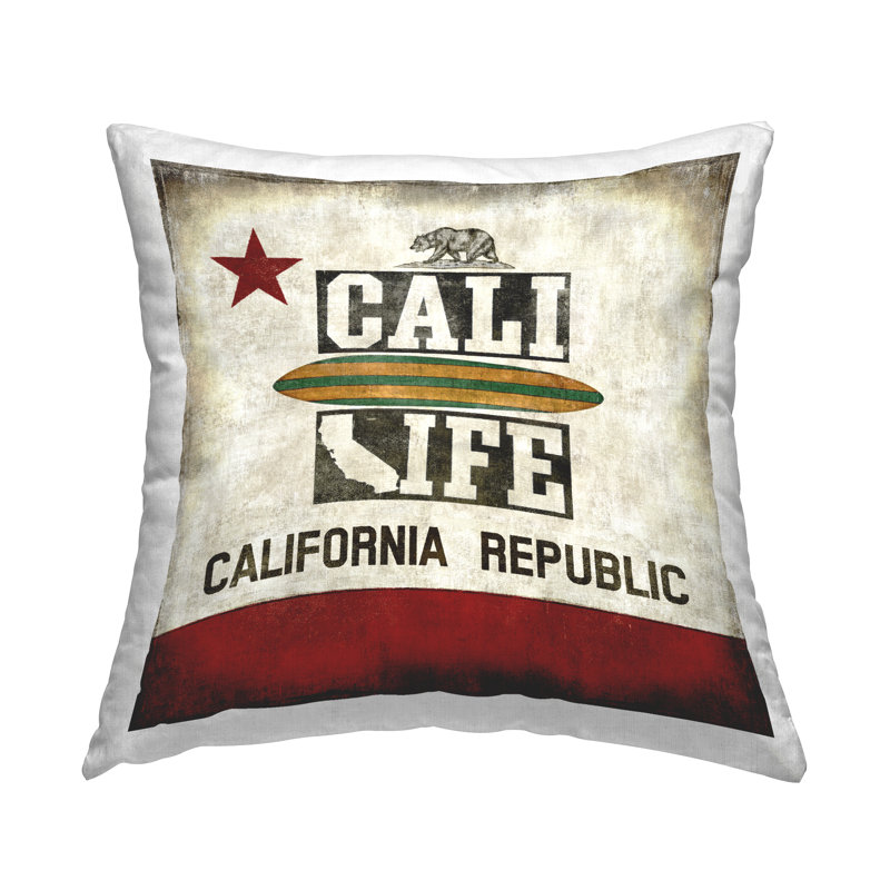 Coussin Cali Life, imprimé rétro par Luke Wilson