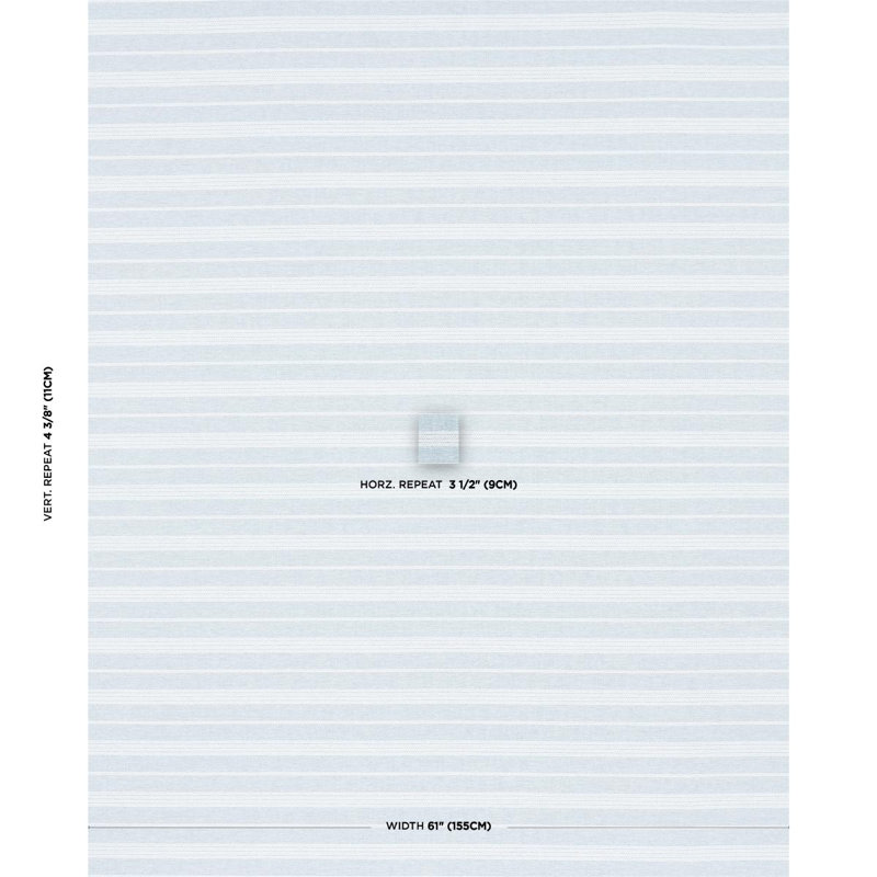 Serra Mesa Indoor/Outdoor Stripe Fabric, Chambray