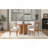 5-Piece Round Dining Table Set For 4, Minimalist Farmhouse Dining Table With 4 Solid Wood Upholstered Chairs, Kitchen & Dining Room Sets (Brown)-200246792-200246799