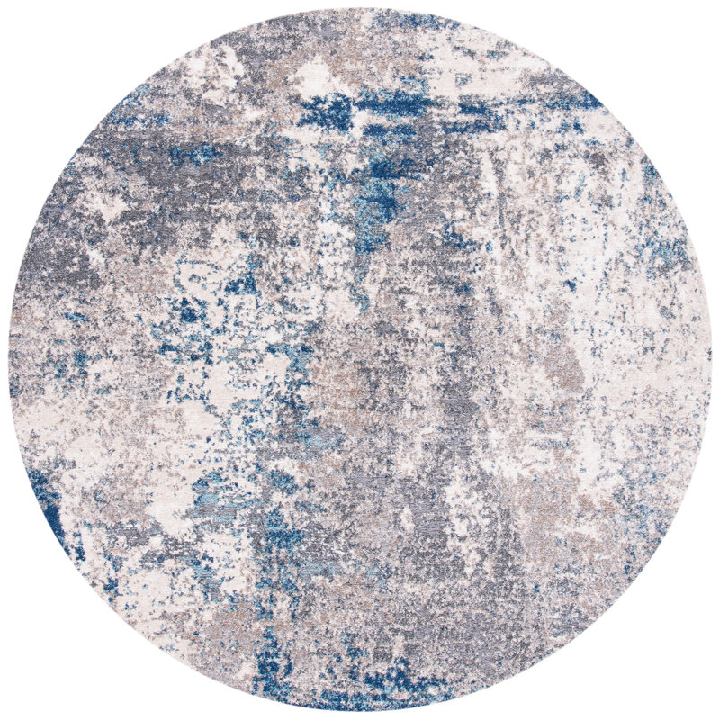 Mauriello Performance Abstract Rug, Round 6'7"