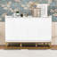 Grand lit escamotable en bois avec lattes-465326305