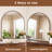 Arched Aluminum Frame Vanity Mirror for Bedroom Dresser, Entryway, Living Room-1640758736
