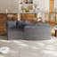 Canapé modulaire courbé avec quatre coussins Boneless-645028314