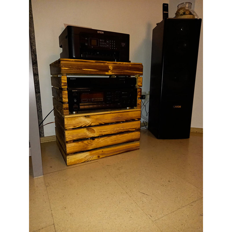 4 Pair Stackable Solid Wood Shoe Rack