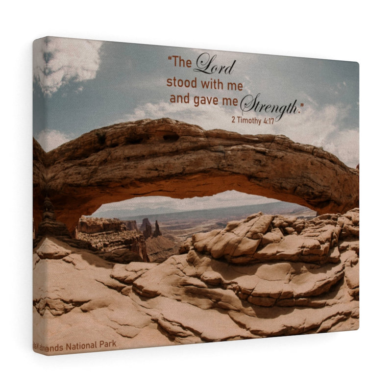 Stood With Me 2 Timothy 4:17 - Wrapped Canvas Print, 30cm H x 41cm W