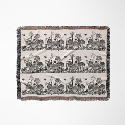Jeté en mélange de coton Zia Zebra
