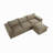 Boneless 4 - Piece Upholstered Chenille Modular Sectional Sofa with Removable Ottoman– Fully Compressed, No Assembly Required-1283040804
