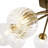 8-light Striped Glass Globe Semi-flush Mount