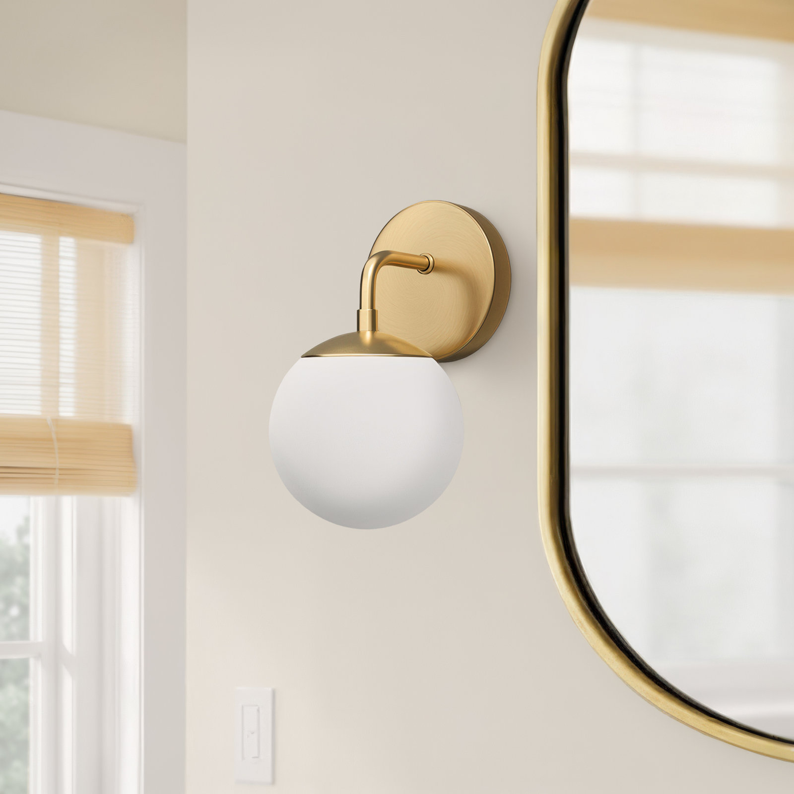 Kobie Single Light Vanity Light, Gold